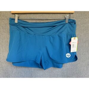 Roxy‎ Fold Over Board Shorts  Women's Juniors XL Blue Size Super Soft New